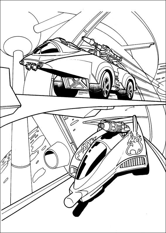 Plansa de colorat cu Hot Wheels 35 29
